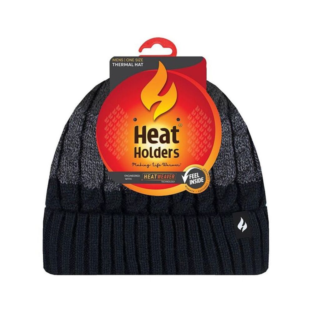 Heat Holders Mens Heatweaver, Lined Beanie Hat, NWT